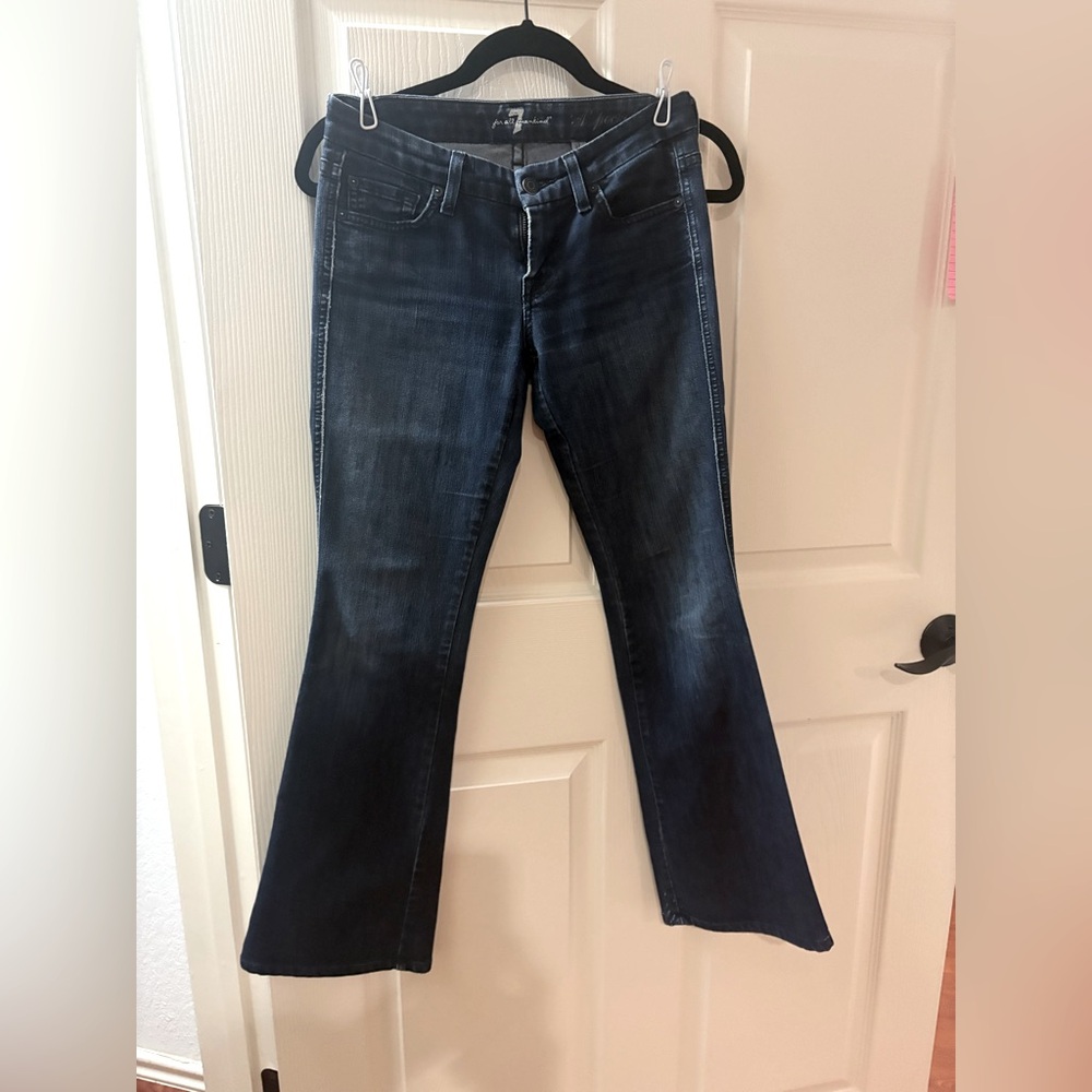Women's 7 “A” Pocket Flare Blue Jeans